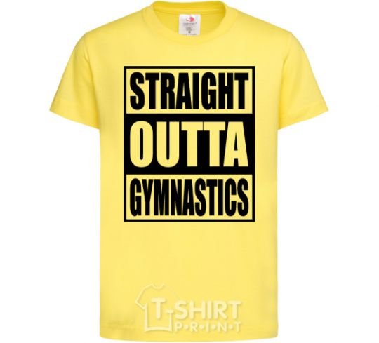 Детская футболка Straight outta gymnastics Лимонный фото