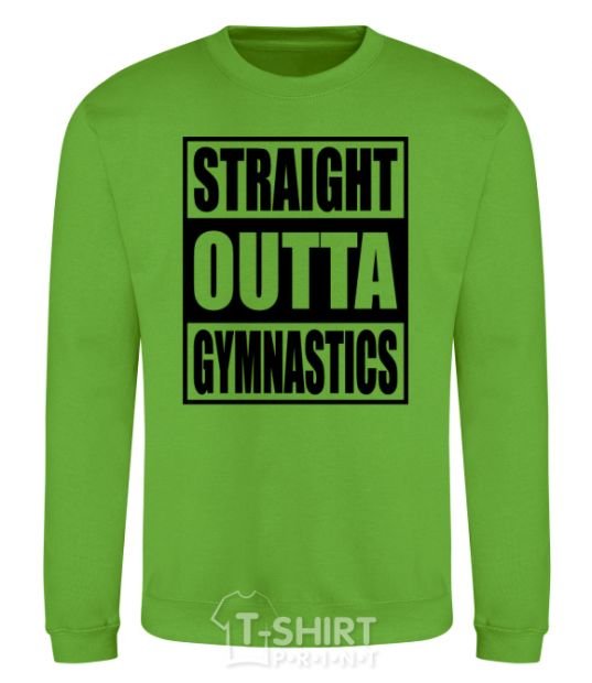 Sweatshirt Straight outta gymnastics orchid-green фото