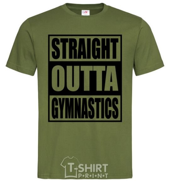 Men's T-Shirt Straight outta gymnastics millennial-khaki фото