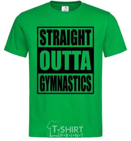 Men's T-Shirt Straight outta gymnastics kelly-green фото