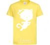 Kids T-shirt Stretching cat cornsilk фото