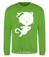 Sweatshirt Stretching cat orchid-green фото