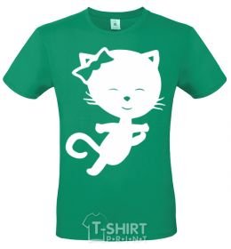 Men's T-Shirt Stretching cat kelly-green фото