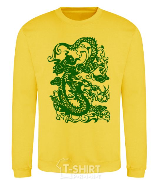 Sweatshirt Dragon green yellow фото