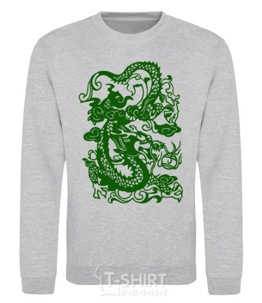 Sweatshirt Dragon green sport-grey фото