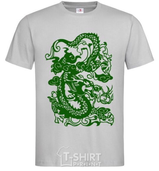 Men's T-Shirt Dragon green grey фото