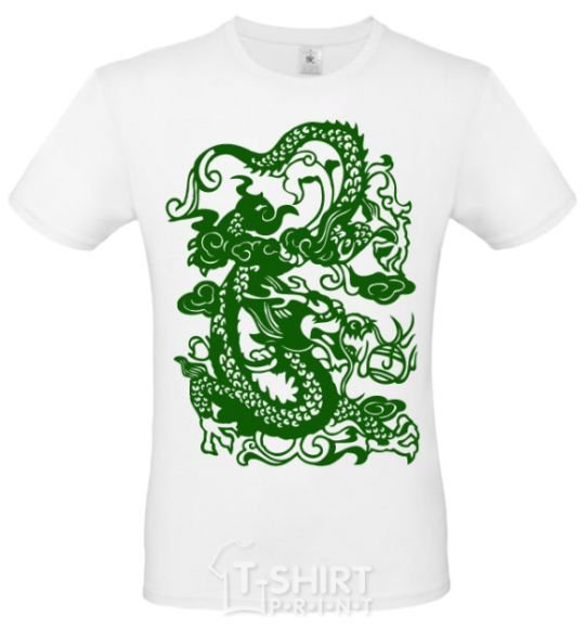 Men's T-Shirt Dragon green White фото