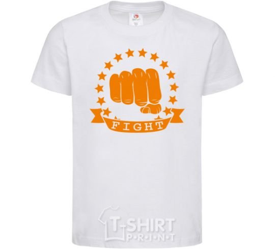Kids T-shirt Battle Fist White фото