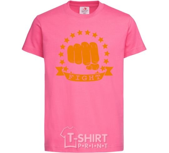 Детская футболка Боевой кулак Ярко-розовый фото