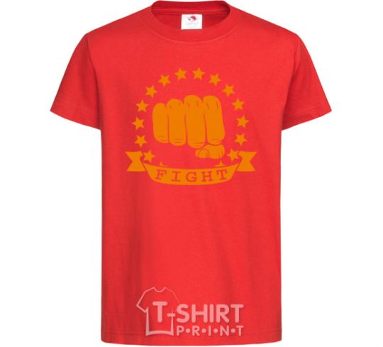 Kids T-shirt Battle Fist red фото