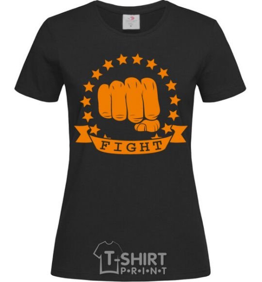Women's T-shirt Battle Fist black фото