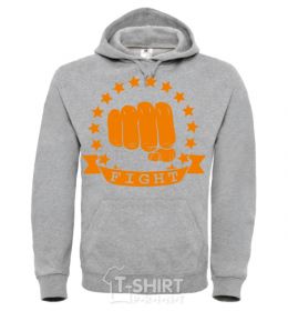 Men`s hoodie Battle Fist sport-grey фото