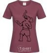 Women's T-shirt Elephant boxer burgundy фото