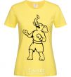 Женская футболка Слон боксер Лимонный фото