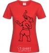 Women's T-shirt Elephant boxer red фото