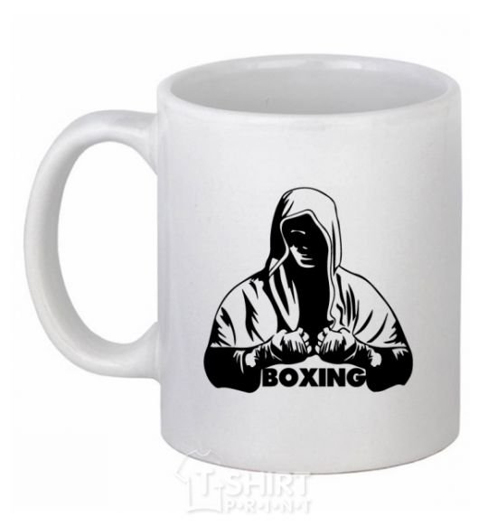 Чашка керамическая Boxing Белый фото