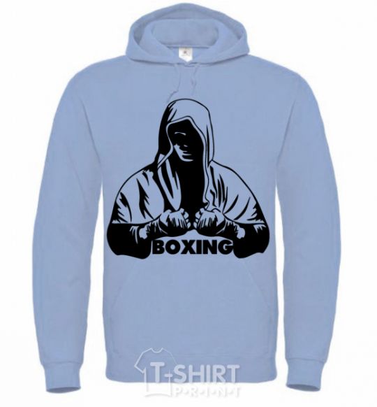Men`s hoodie Boxing sky-blue фото