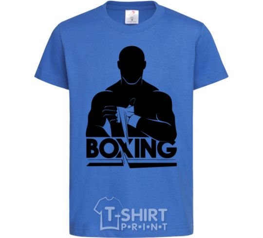 Kids T-shirt Boxing man royal-blue фото