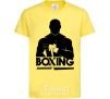 Kids T-shirt Boxing man cornsilk фото