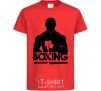 Kids T-shirt Boxing man red фото