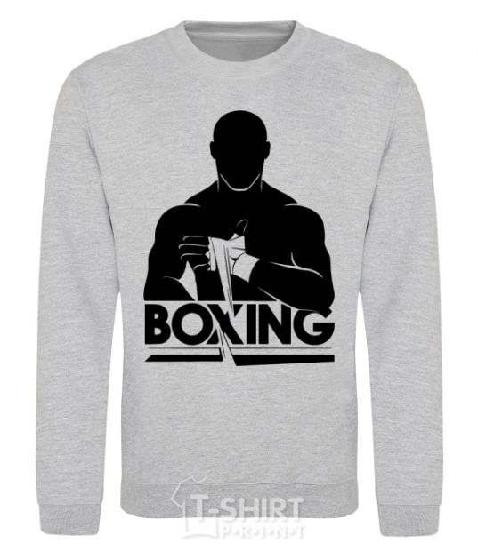 Sweatshirt Boxing man sport-grey фото