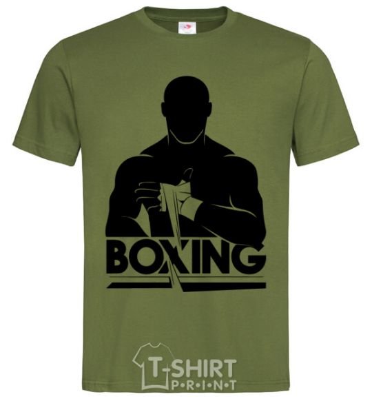 Men's T-Shirt Boxing man millennial-khaki фото