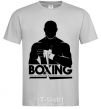Мужская футболка Boxing man Серый фото