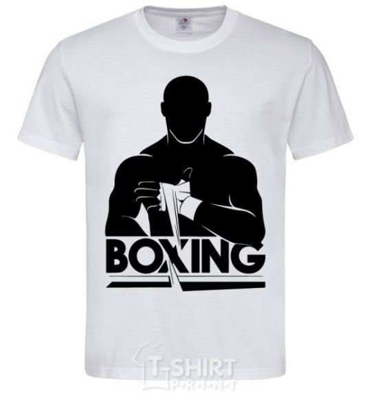 Мужская футболка Boxing man Белый фото