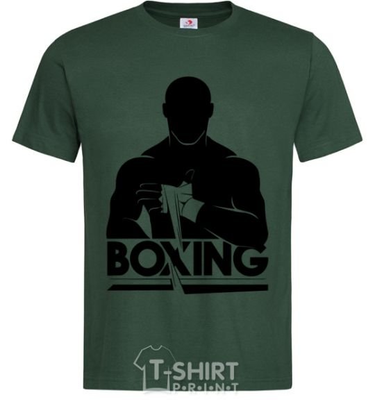Men's T-Shirt Boxing man bottle-green фото