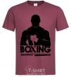 Men's T-Shirt Boxing man burgundy фото