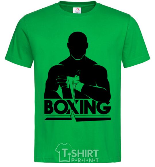 Мужская футболка Boxing man Зеленый фото