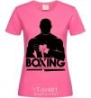 Женская футболка Boxing man Ярко-розовый фото