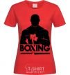 Женская футболка Boxing man Красный фото