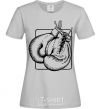 Women's T-shirt Boxing gloves grey фото