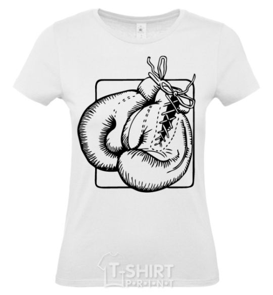 Women's T-shirt Boxing gloves White фото