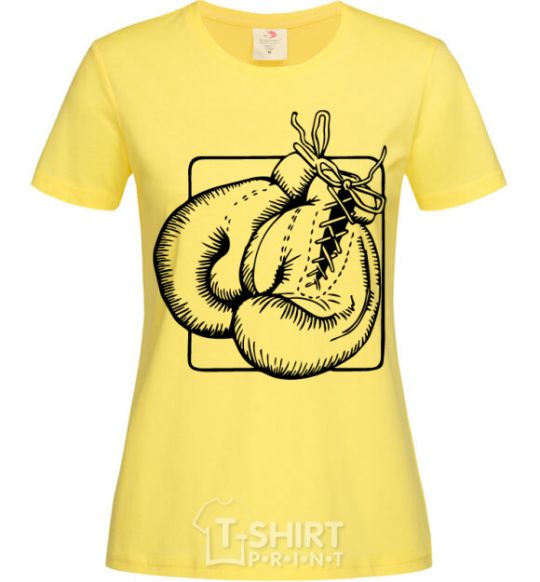 Women's T-shirt Boxing gloves cornsilk фото