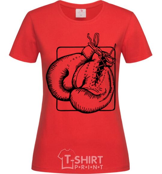 Women's T-shirt Boxing gloves red фото