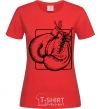 Women's T-shirt Boxing gloves red фото