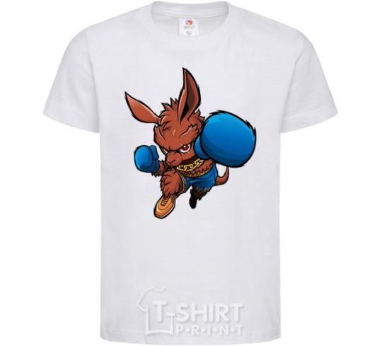 Kids T-shirt Kangaroo boxing White фото