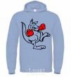 Men`s hoodie Кенгуру боксер sky-blue фото