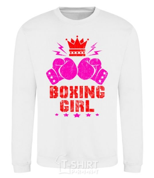 Sweatshirt Boxing girl White фото