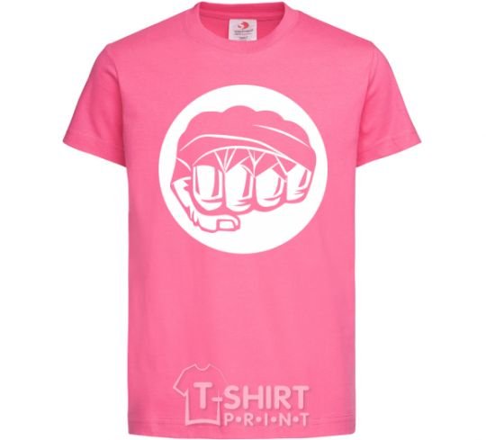 Детская футболка Кулак боксер Ярко-розовый фото