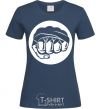 Women's T-shirt Fist boxer navy-blue фото