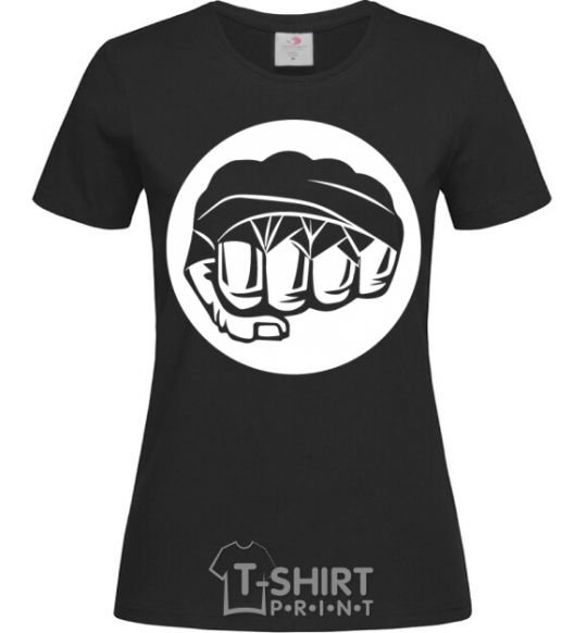 Women's T-shirt Fist boxer black фото