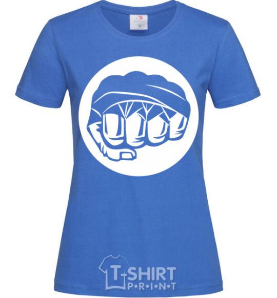 Женская футболка Кулак боксер Ярко-синий фото