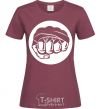 Women's T-shirt Fist boxer burgundy фото