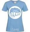 Women's T-shirt Fist boxer sky-blue фото