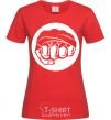 Women's T-shirt Fist boxer red фото