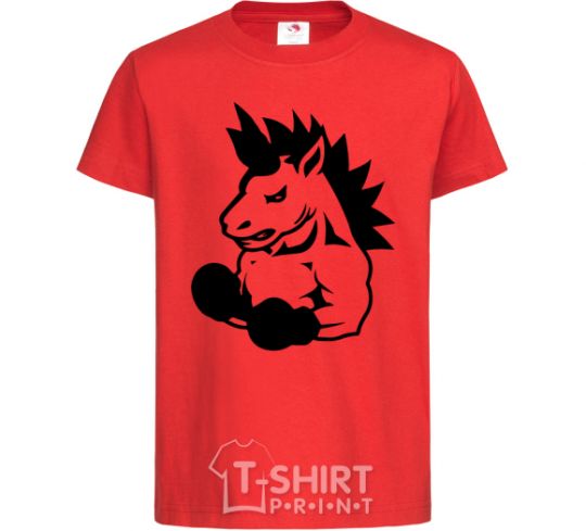 Kids T-shirt Unicorn Boxer red фото