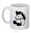 Ceramic mug Unicorn Boxer White фото